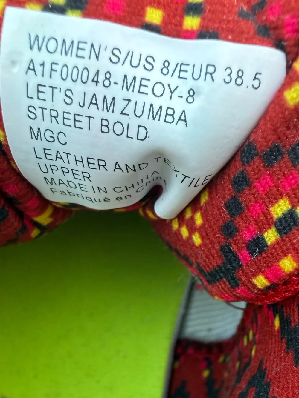 Zumba Let’s Jam Street Bold Fitness dancing sneakers with Multicolor Tropical